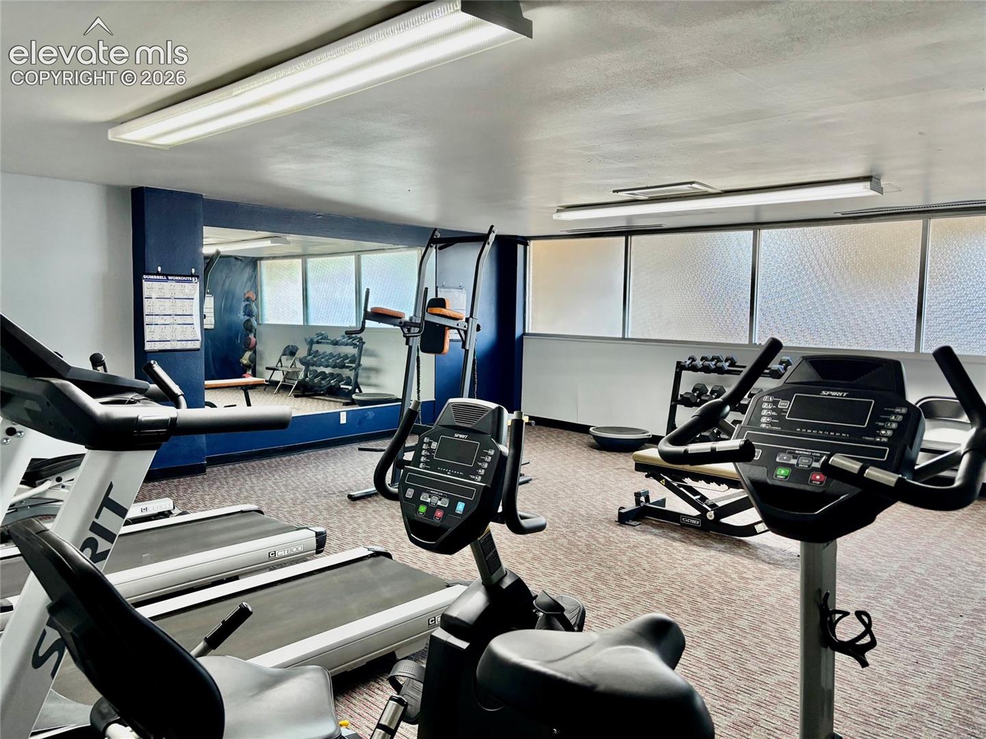 One of 2 gym rooms