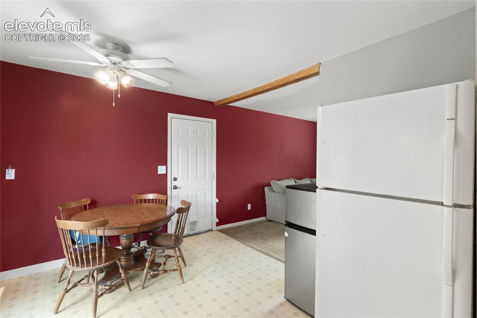 Dining area view from kitchen