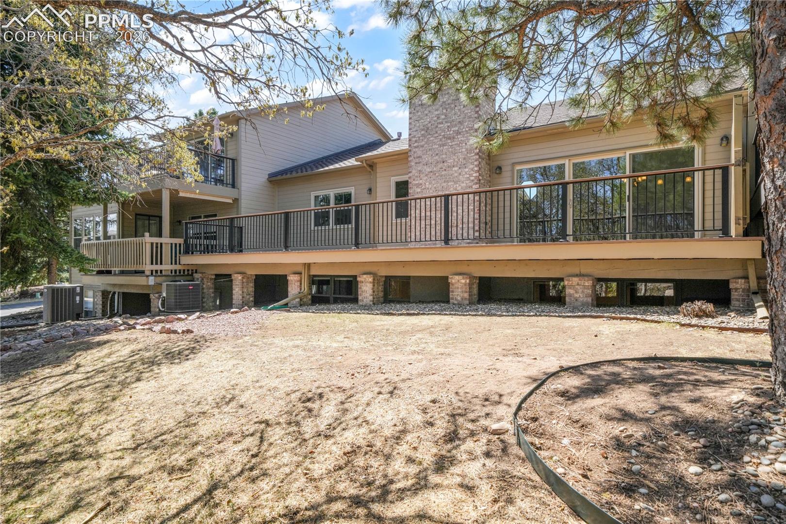 Back deck and yard