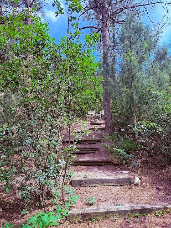Great path to sitting area