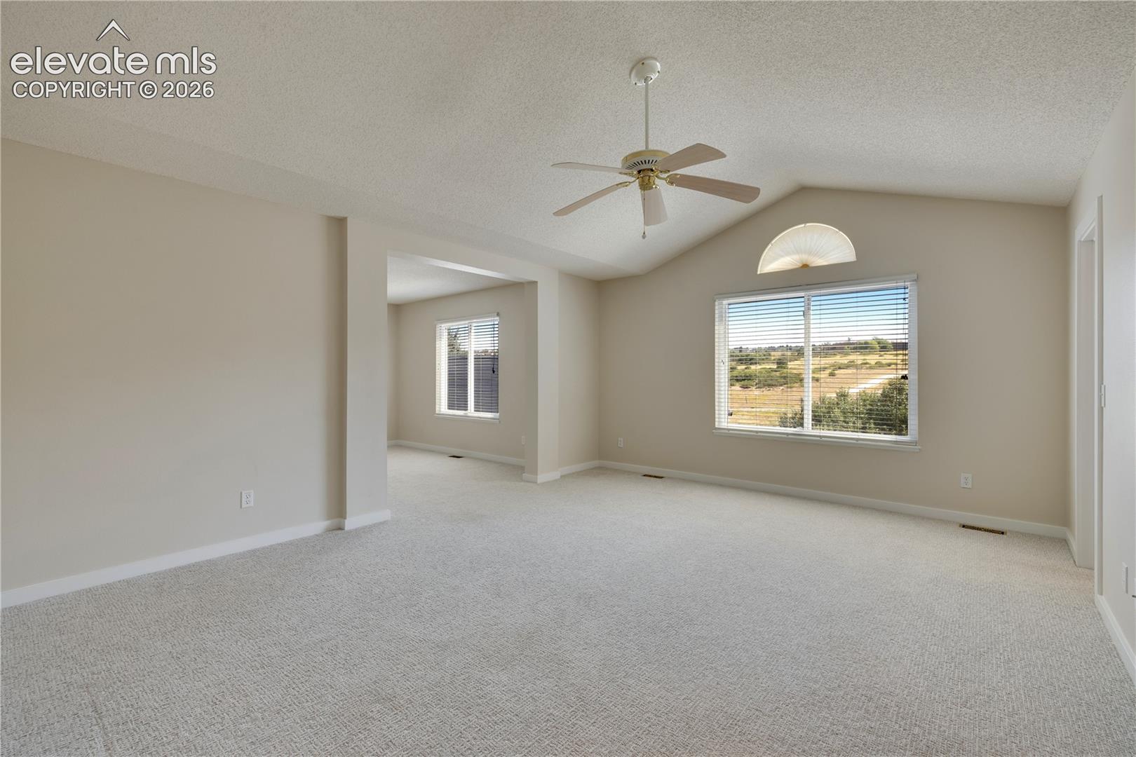 Upper level master bedroom has new carpet