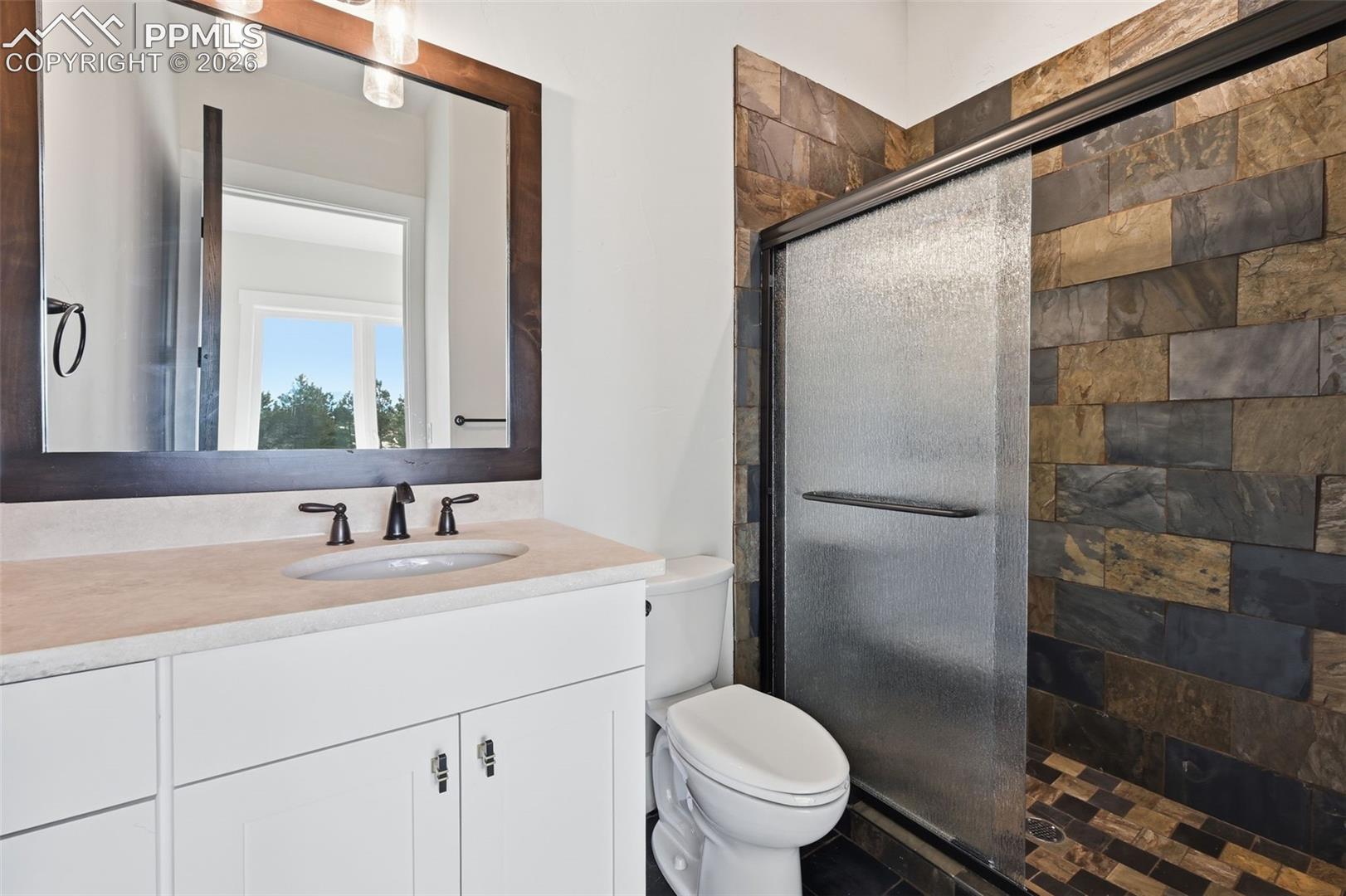 3-piece bathroom to 2nd bedroom on lower level.