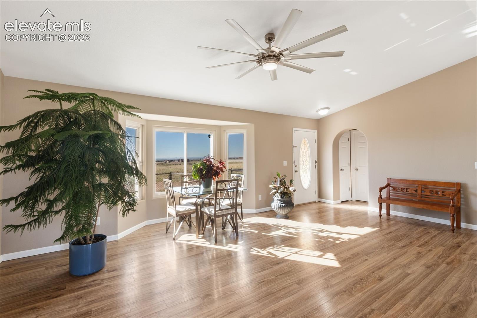 Flexible space for dining, sitting room, etc.