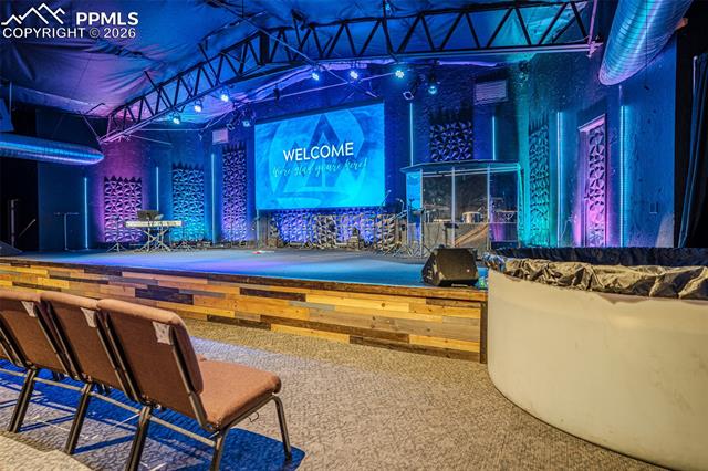 Stage and baptism pool