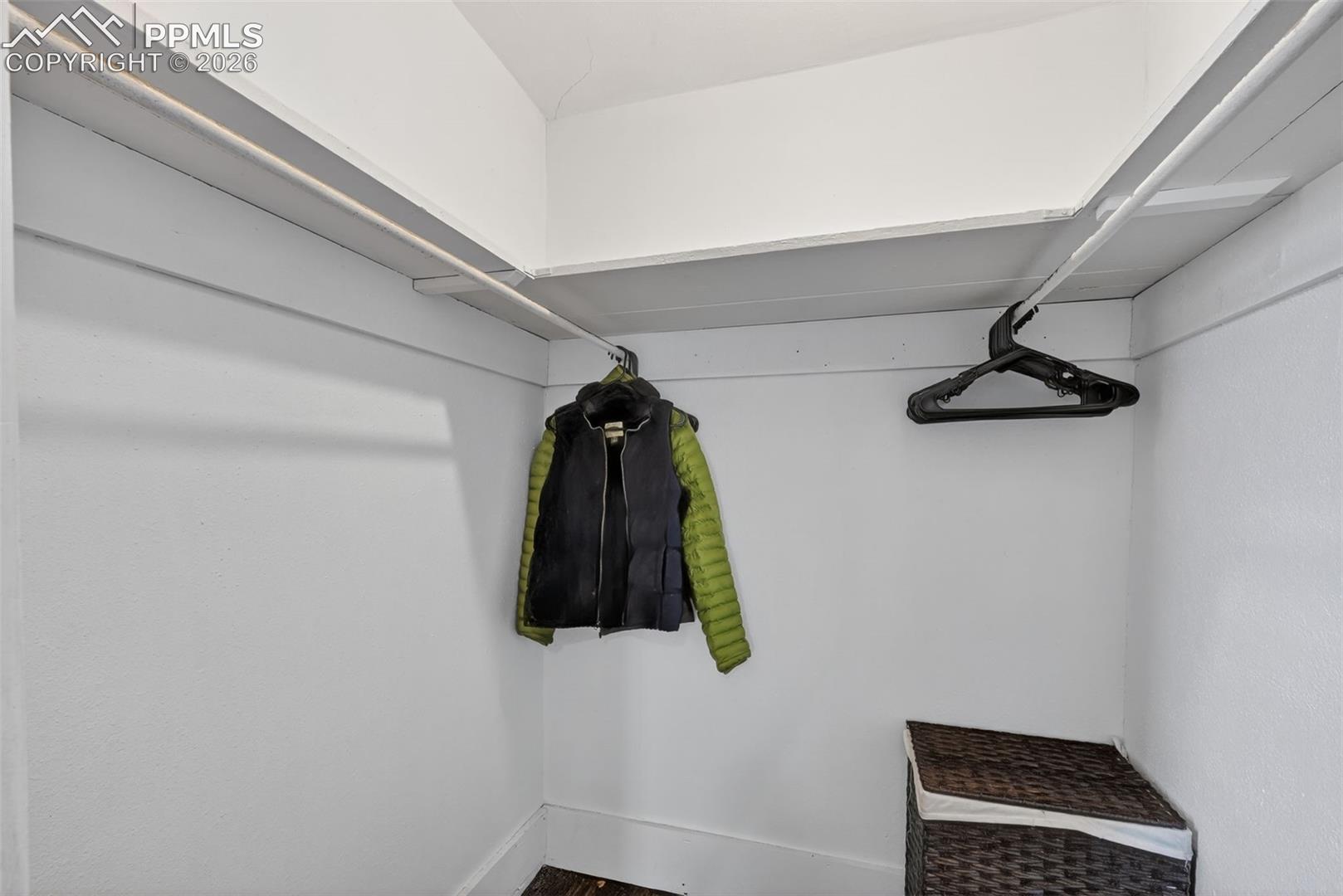 Spacious walk-in closet