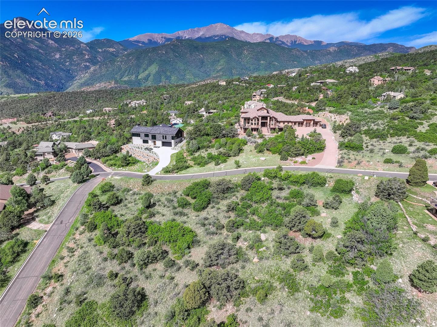 Pikes Peak to the west