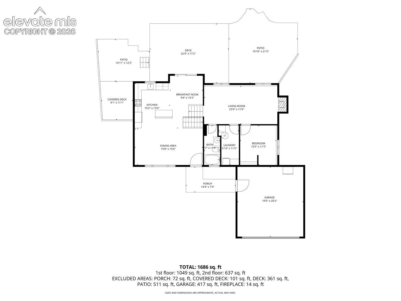 Main and Lower Level Floor Plan.