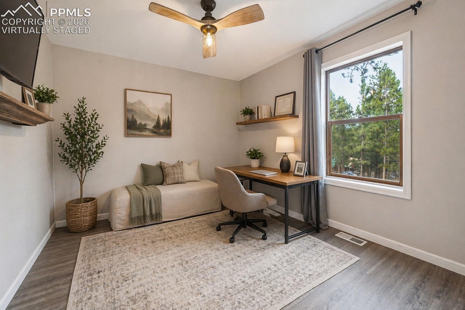 Main level bedroom- virtually staged 