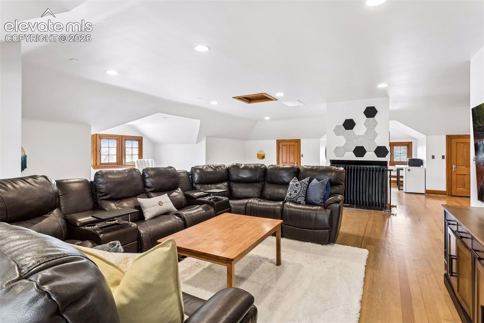 3rd story large open living area 2 bedrooms, bath and large open living area.