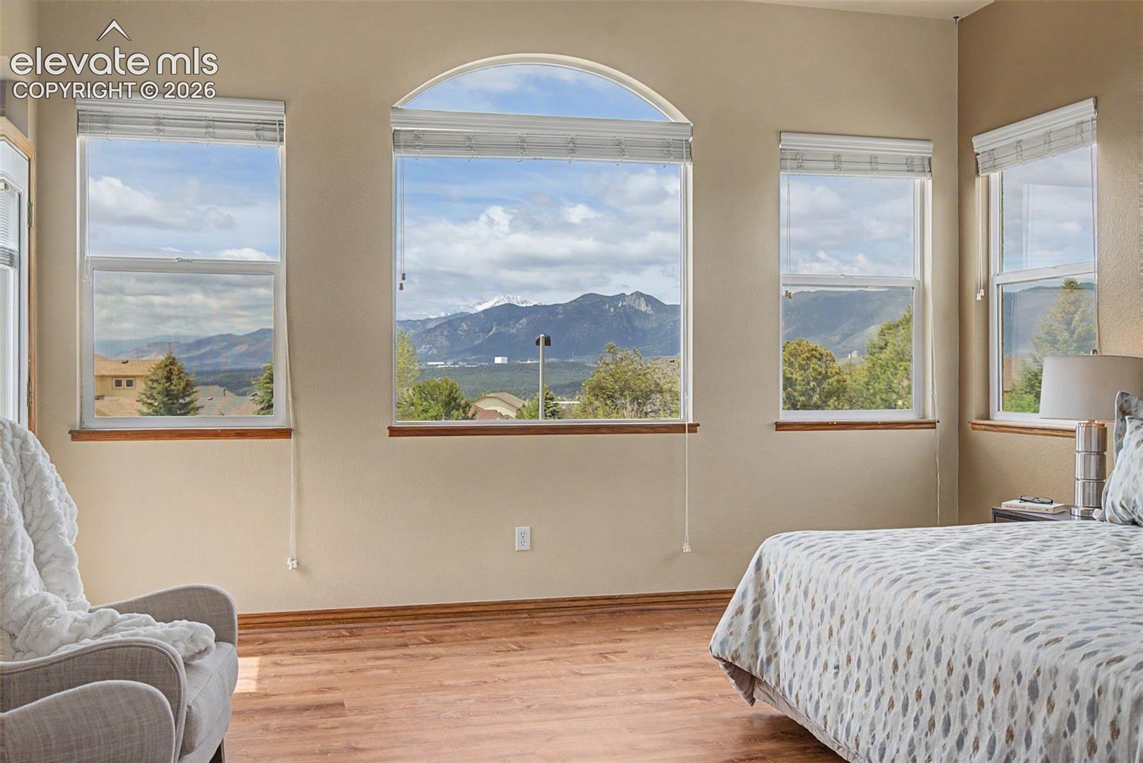 Large windows showcasing the views