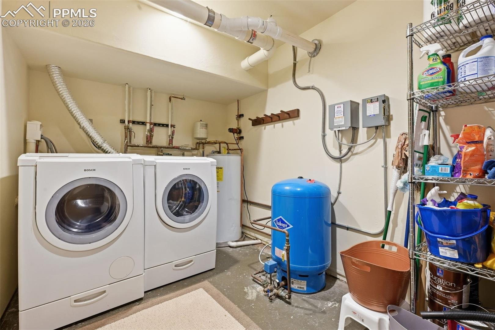 Bosch washer and dryer are included. 