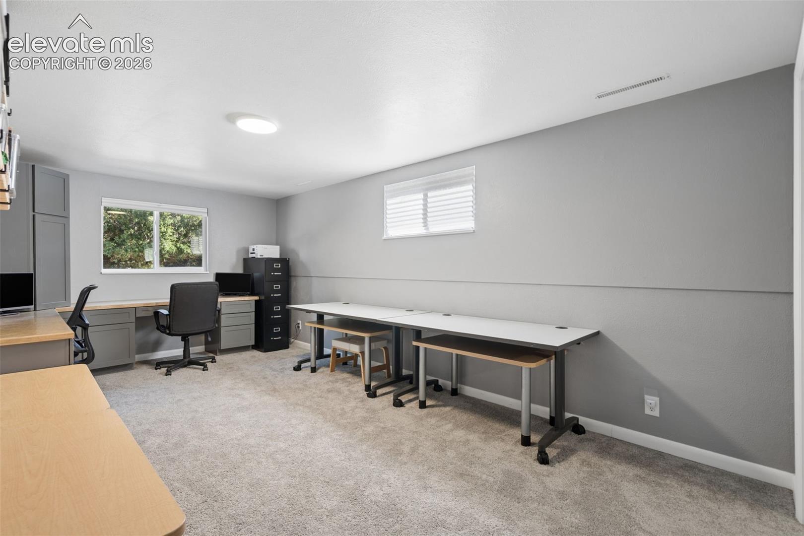 Bedroom 5 Basement currently outfitted as an office 