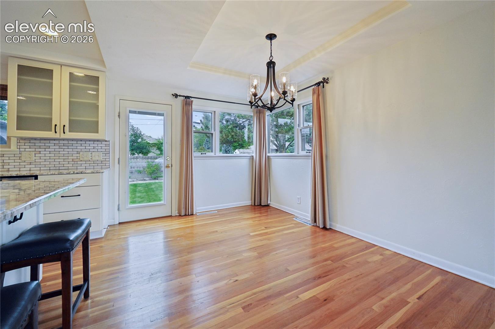 Dining Room with Walk-Out to Backyard