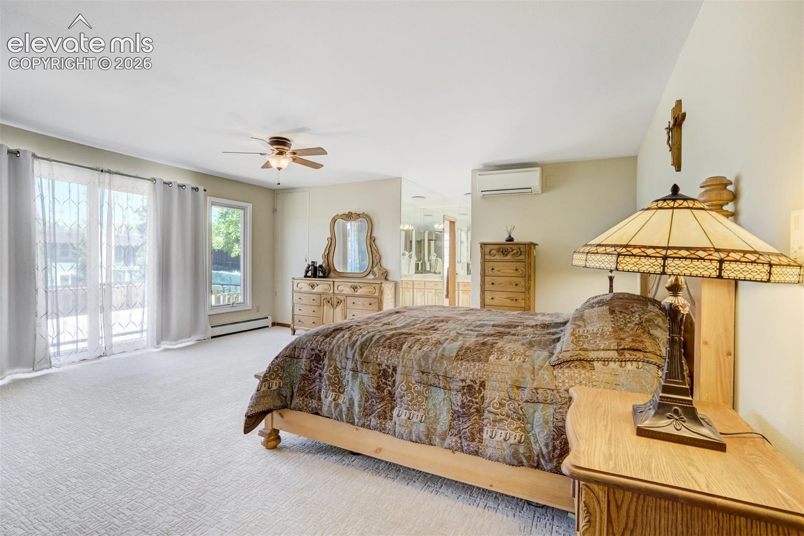 Master bedroom with deck.