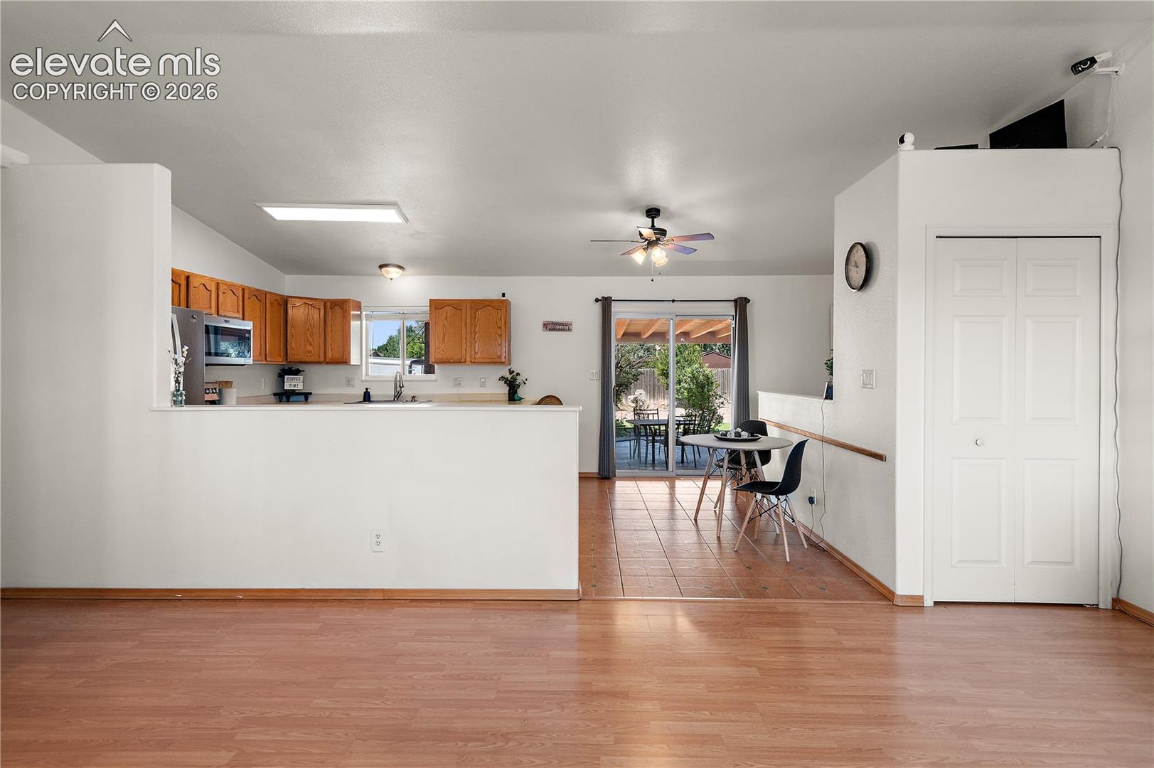 Kitchen to Walkout Backyard