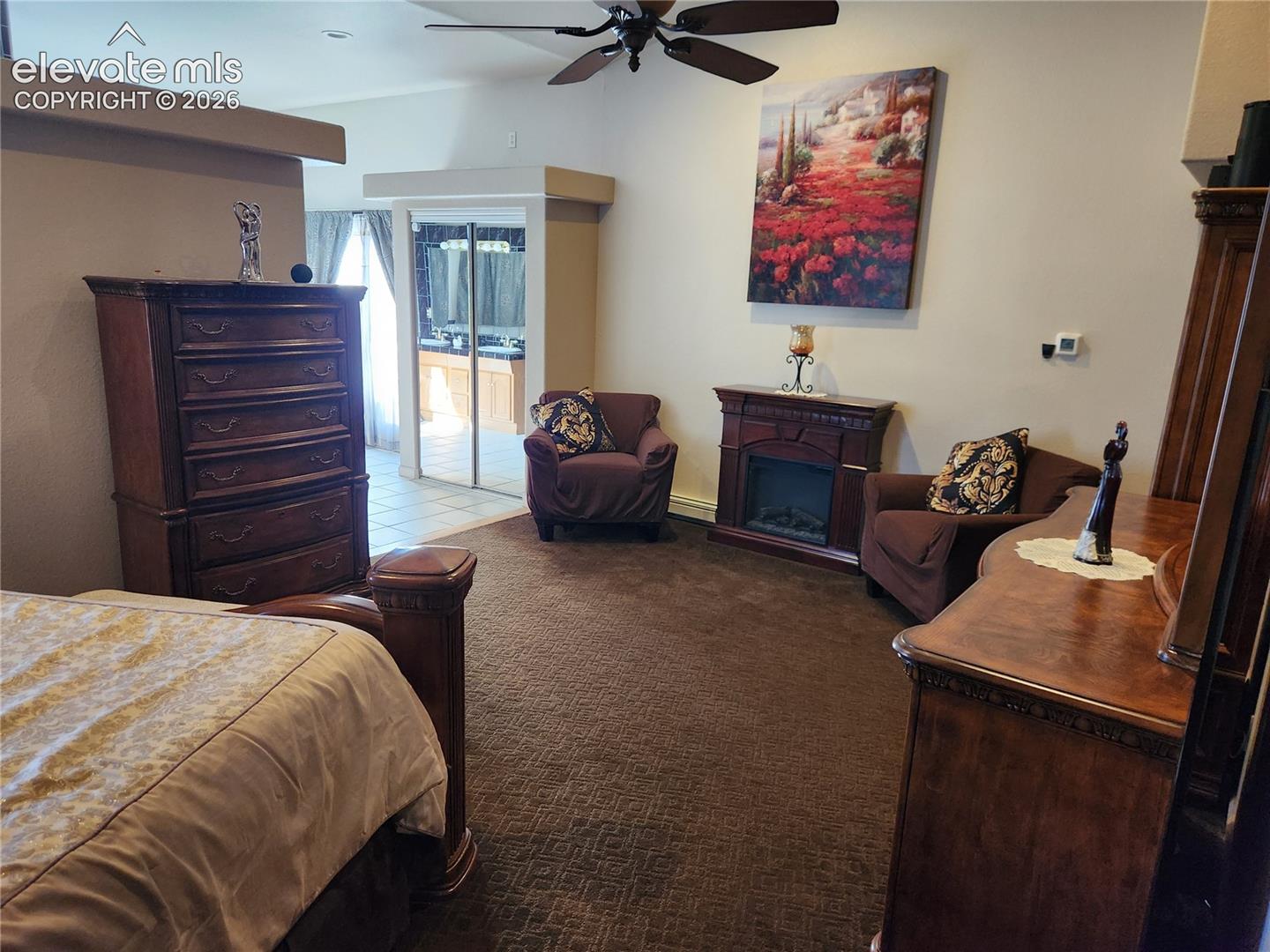 Primary bedroom furnished