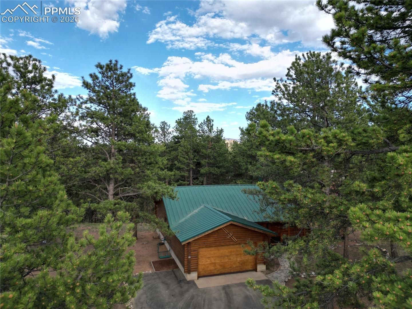 View from above of property