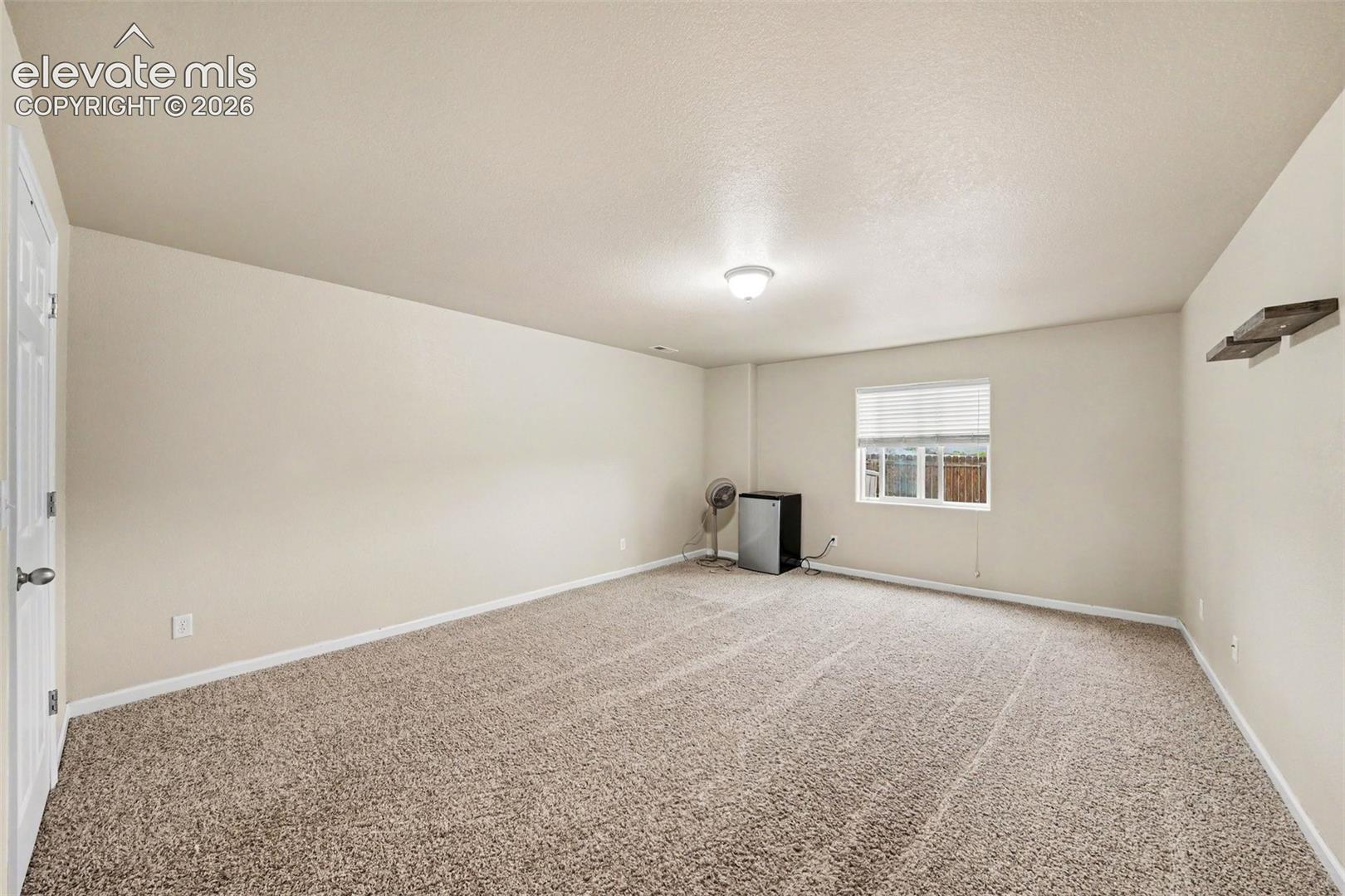 Spacious bedroom located in the basement
