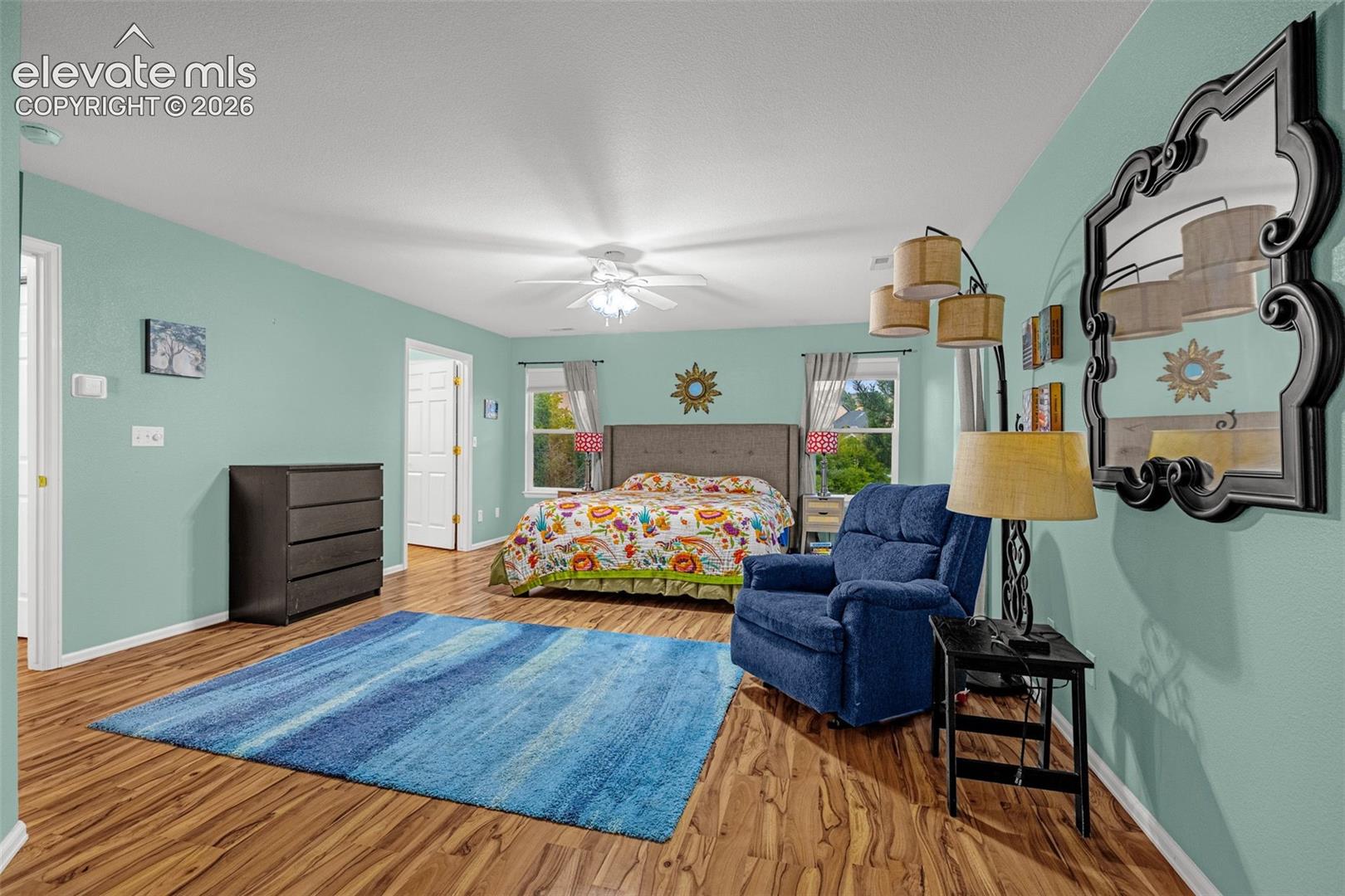 Wood-finish flooring throughout