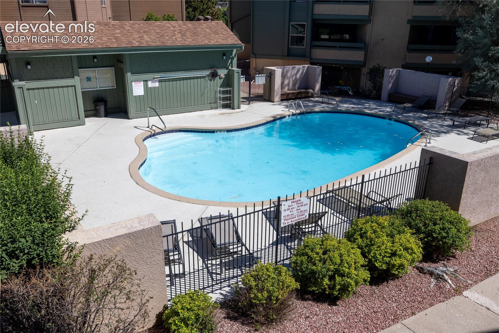 Heated pool and a hot tub.