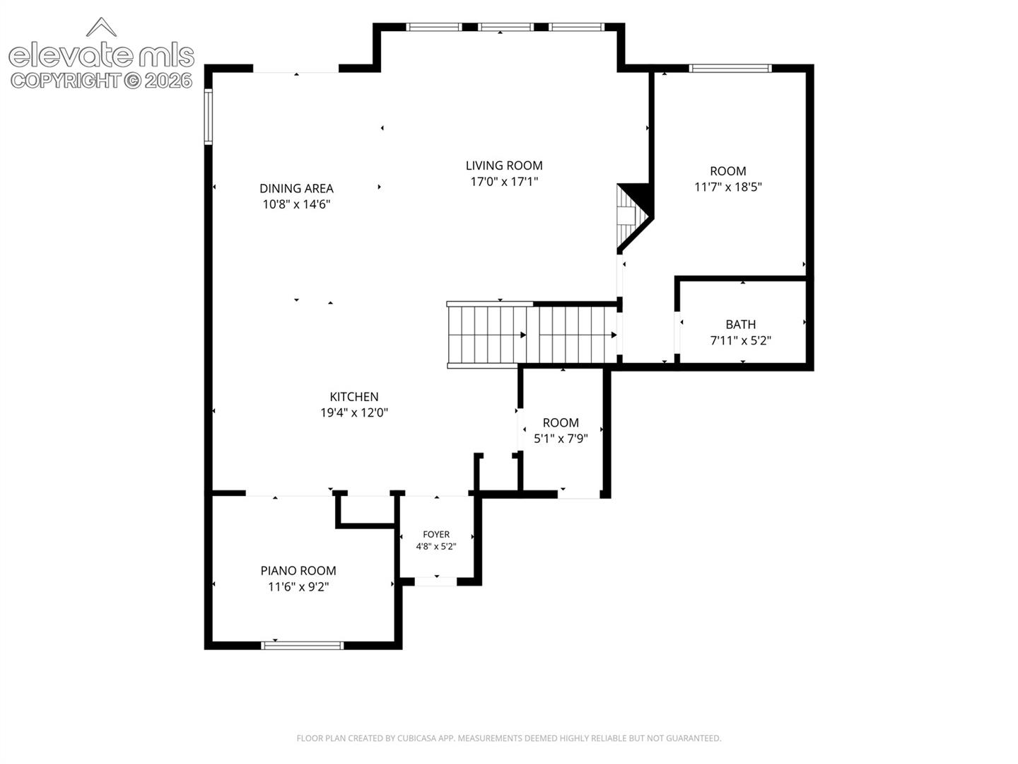 Main level floor plan. 