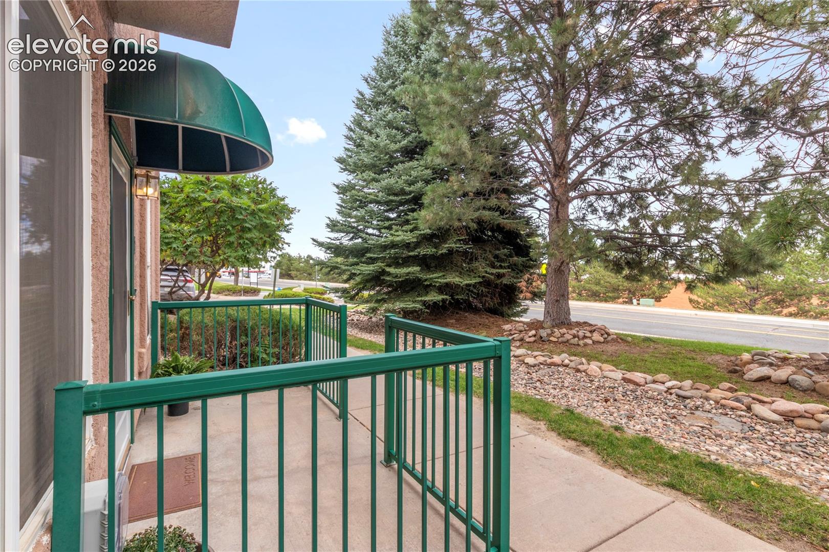 Another angle of fenced Patio