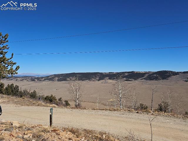 View from front of property, and maintained road, looking east.