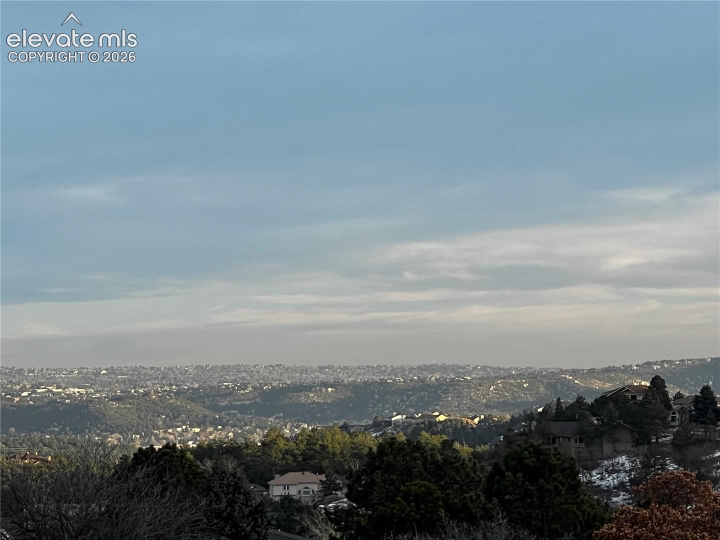 City and mountain views