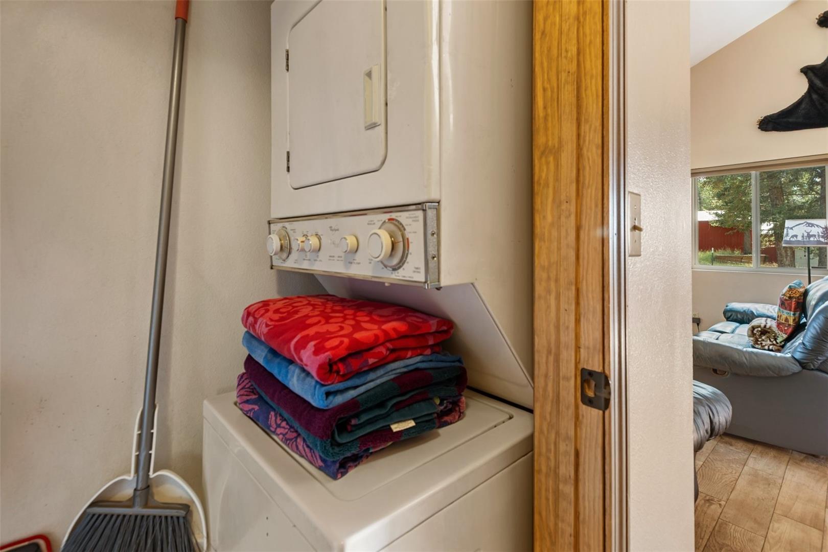 Stackable washer and dryer unit