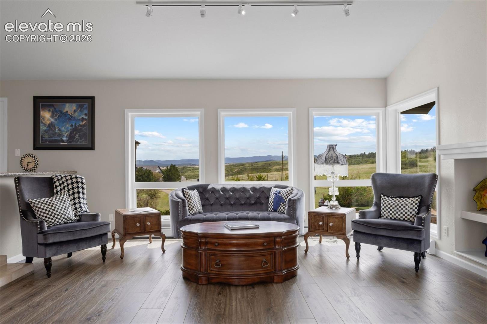Enjoy unobstructed views of Pikes Peak from the 113 windows.