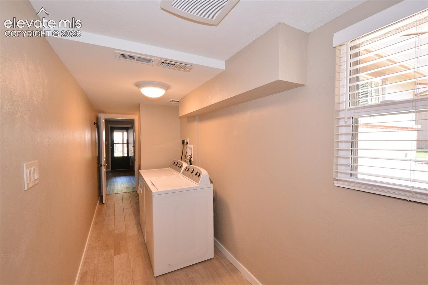 laundry space in lower level full bathroom