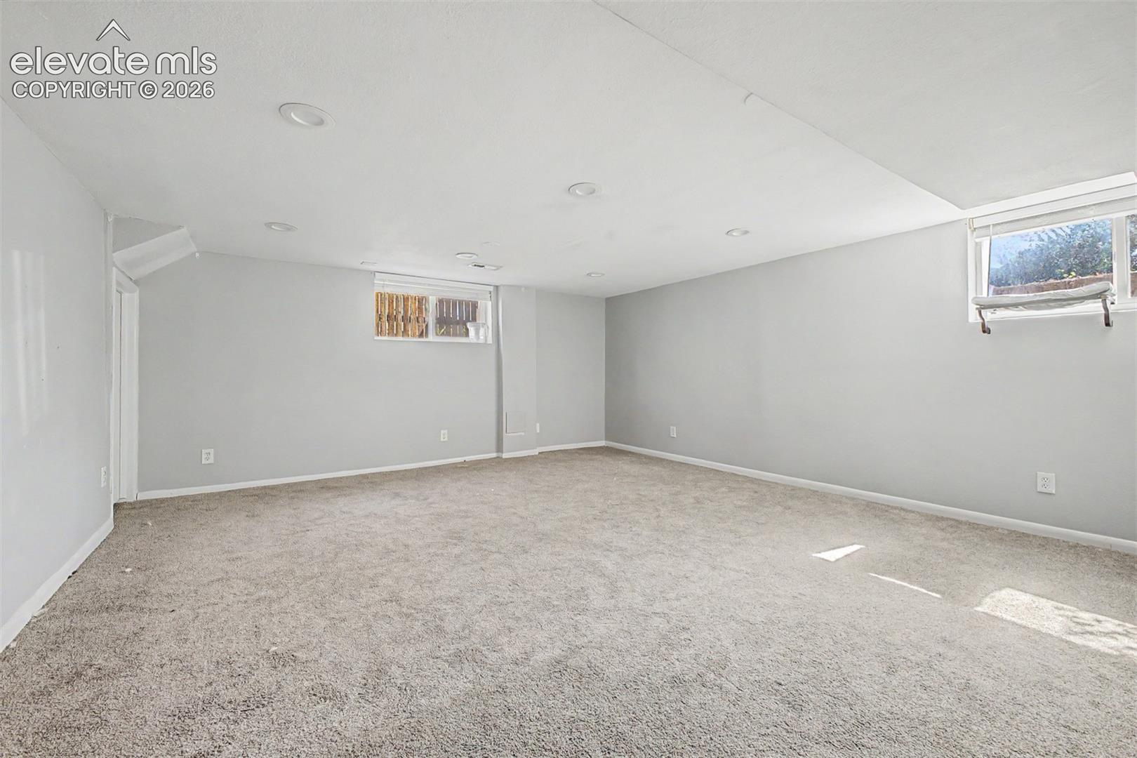 Basement bedroom is non-cornforming with a walk-in closet.