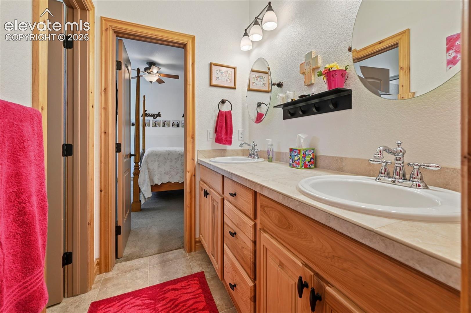 Bathroom #2 connects between Bedrooms #3 & #4