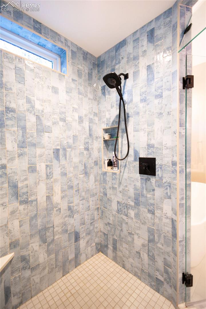 Bathroom featuring a stall shower