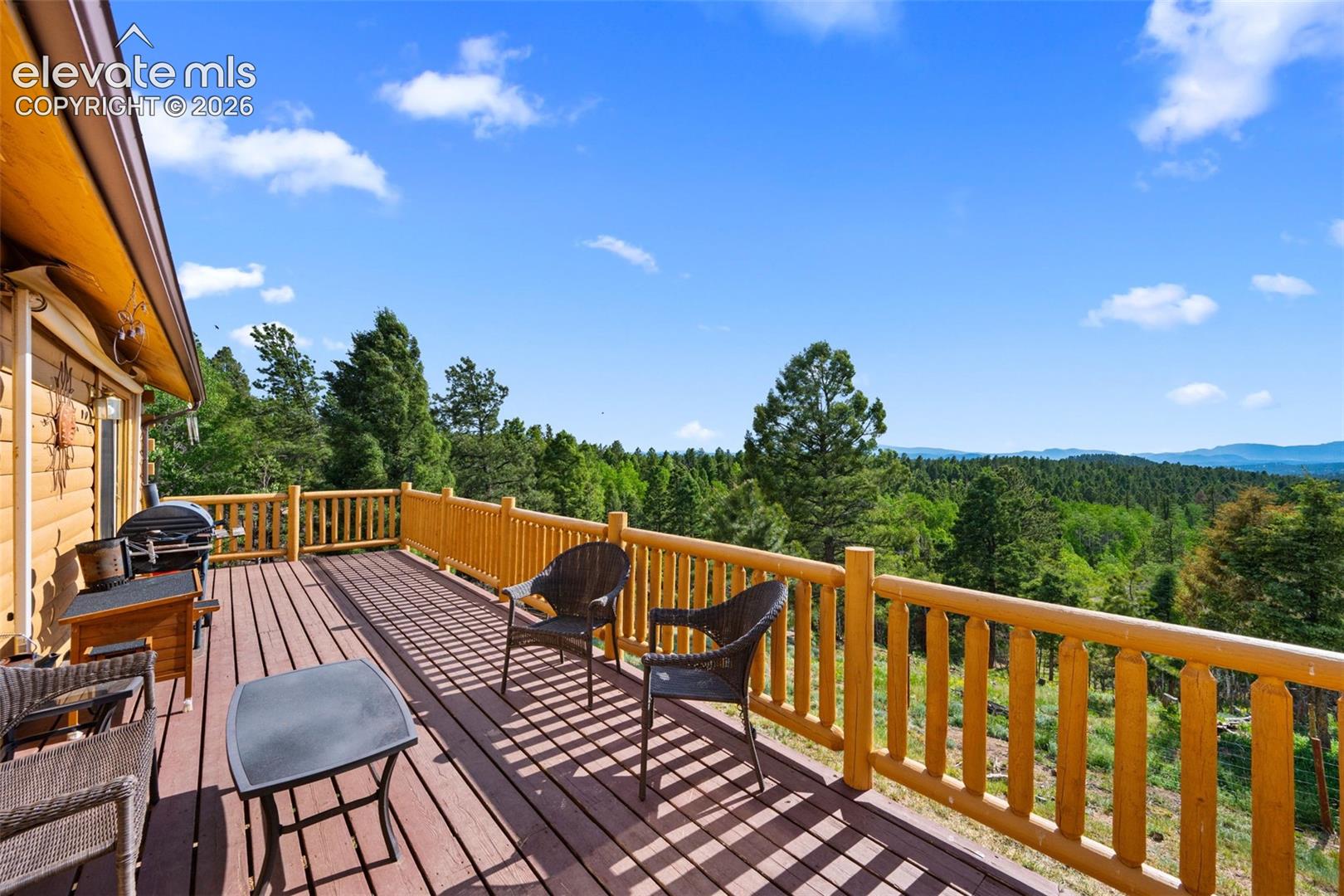 Back deck with amazing views