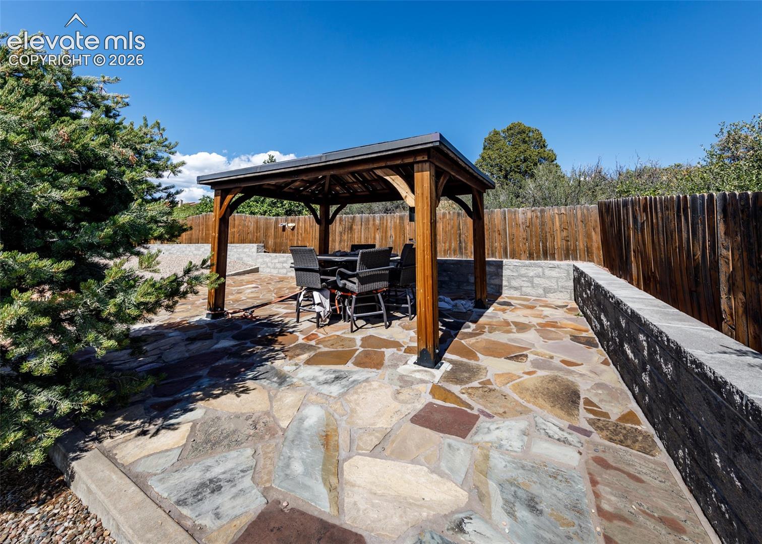 upper patio in the back