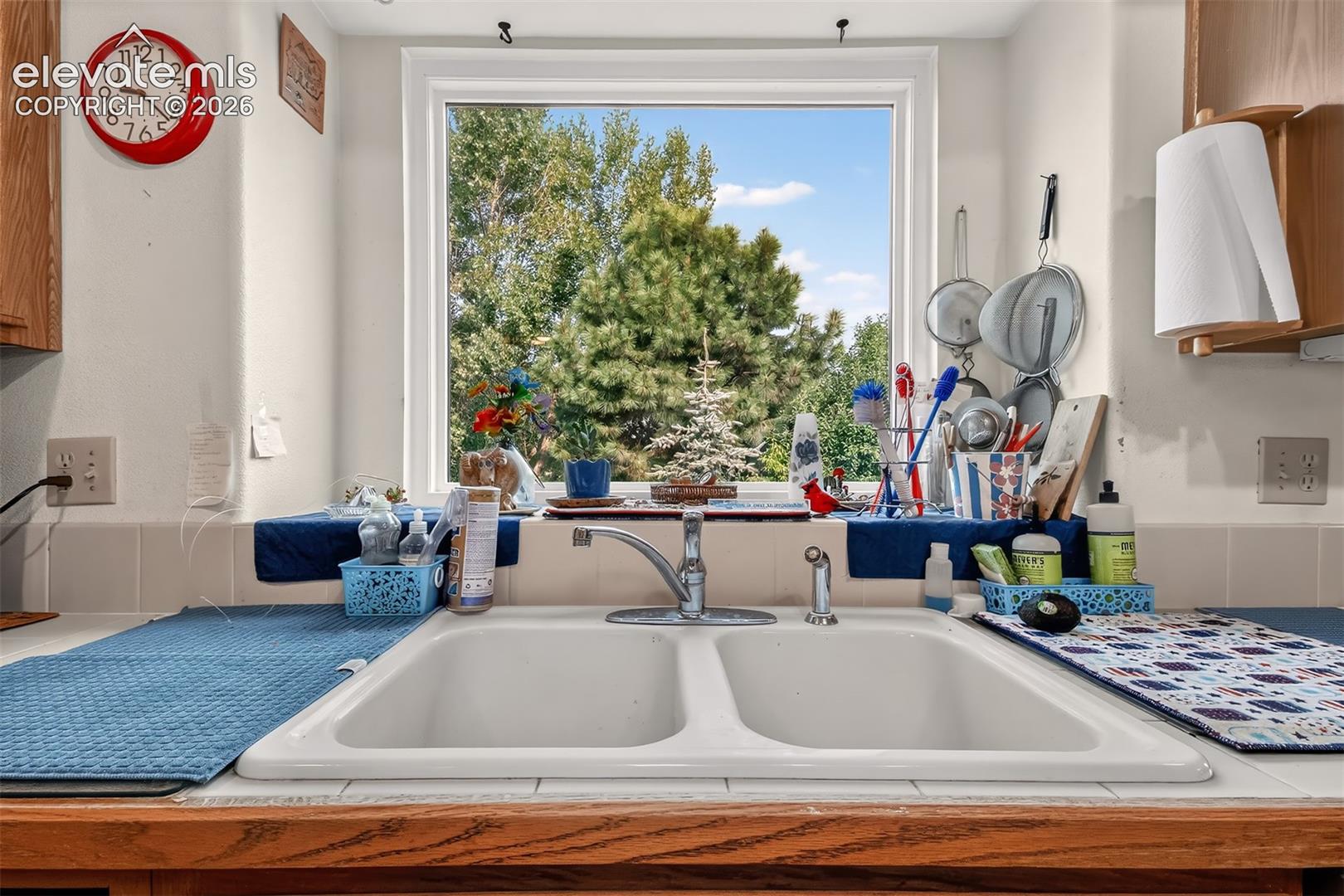 Kitchen tasks made more enjoyable with this view.