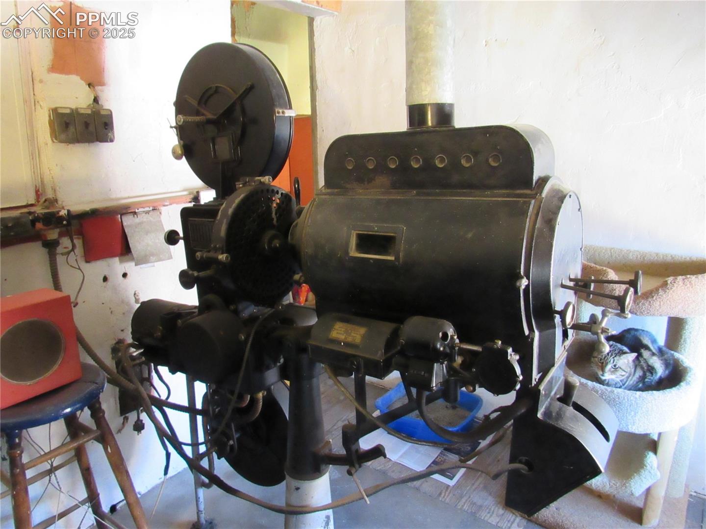 Detailed view of a wood stove