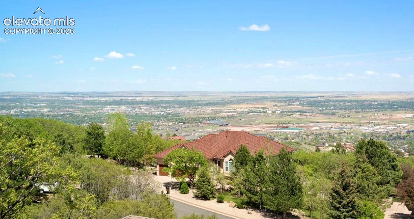 Aerial view from drone,  looking down to the city view~~