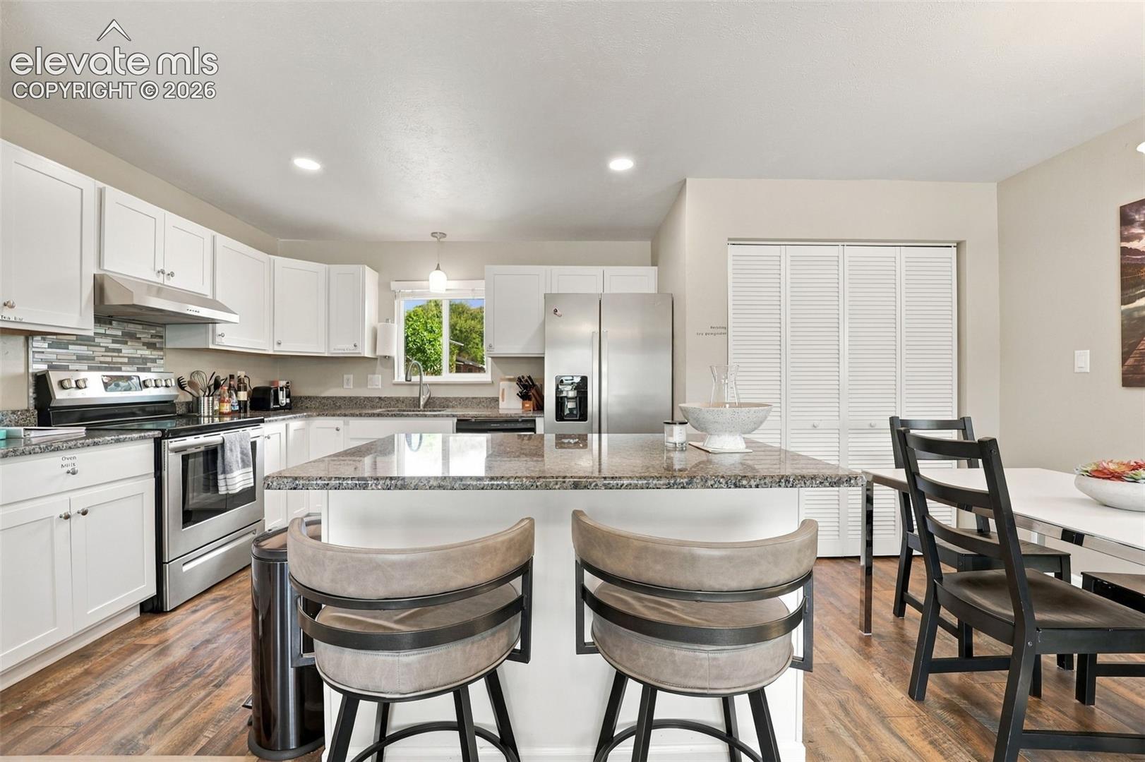 Counter top eating in updated kitchen!