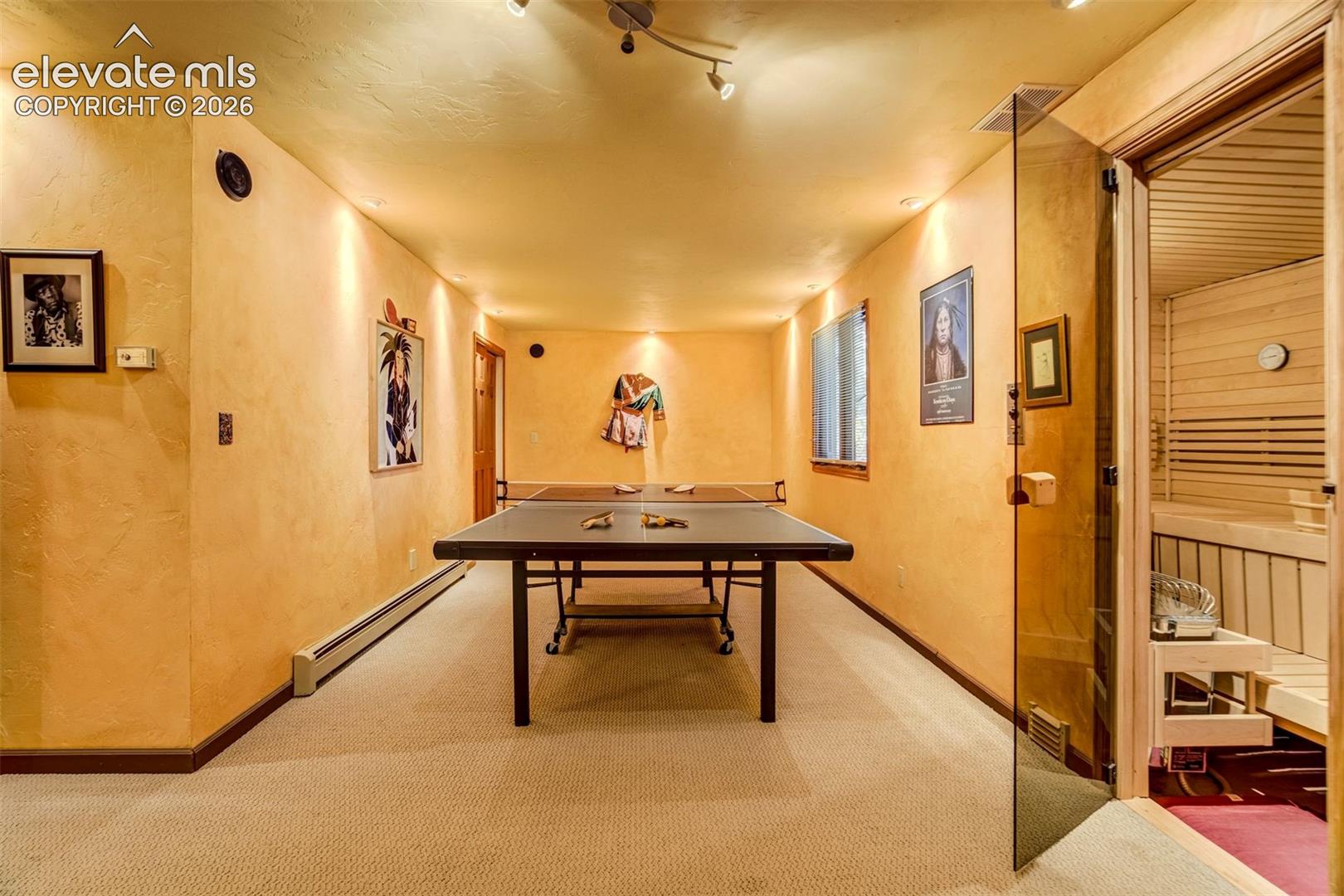 Huge 4th bedroom in the basement is currently being used as an game room with sauna added. Room could be divided into 2 separate spaces with simple wall/door