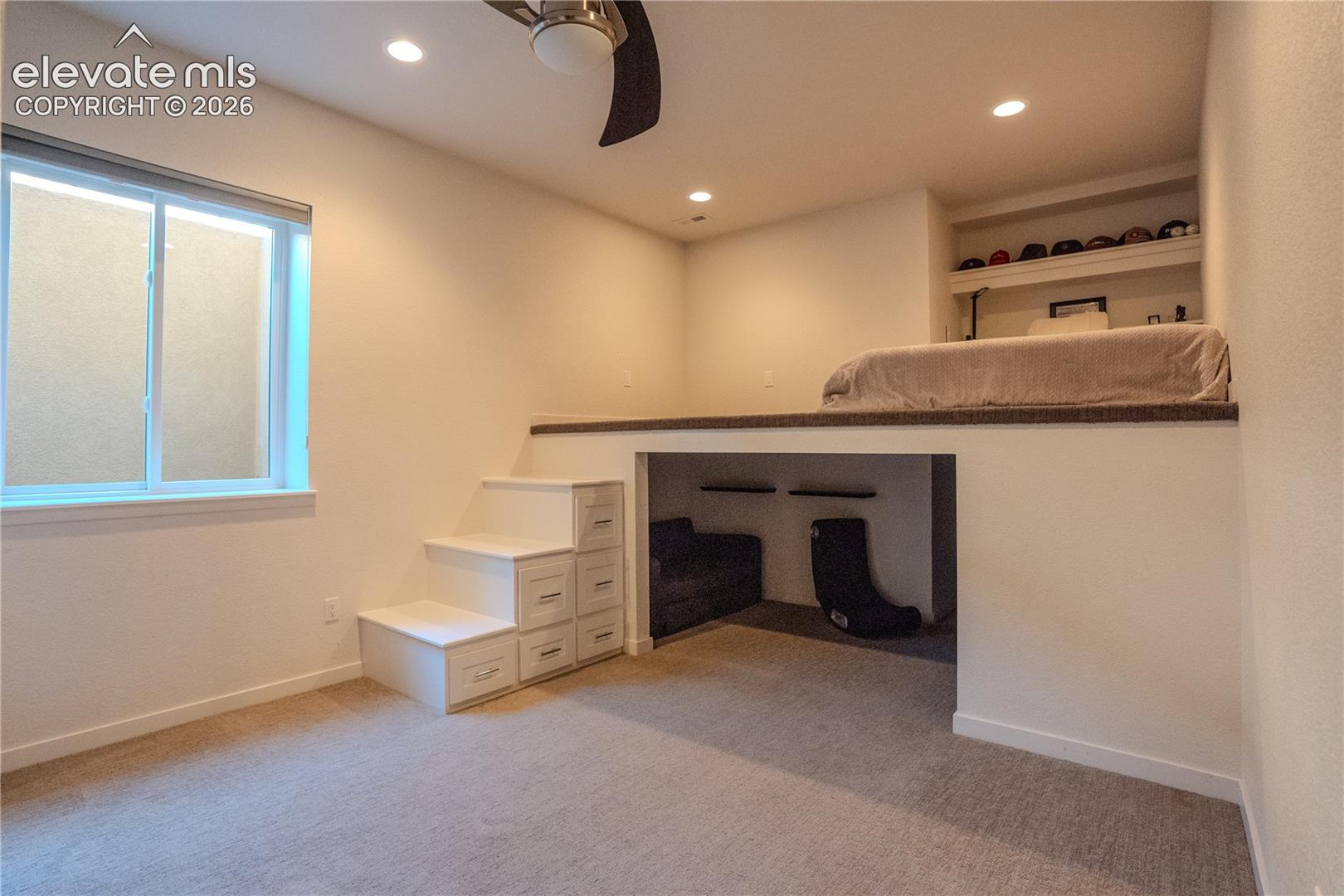 Bedroom 3 with a loft and a hideaway area too!