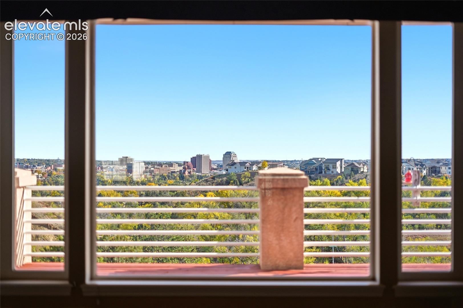 Massive view of downtown Colorado Springs from Great Room