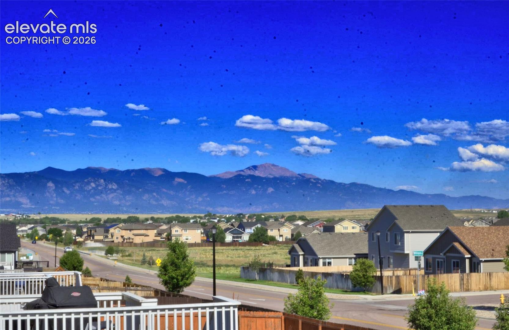 Pikes Peak view from rear deck