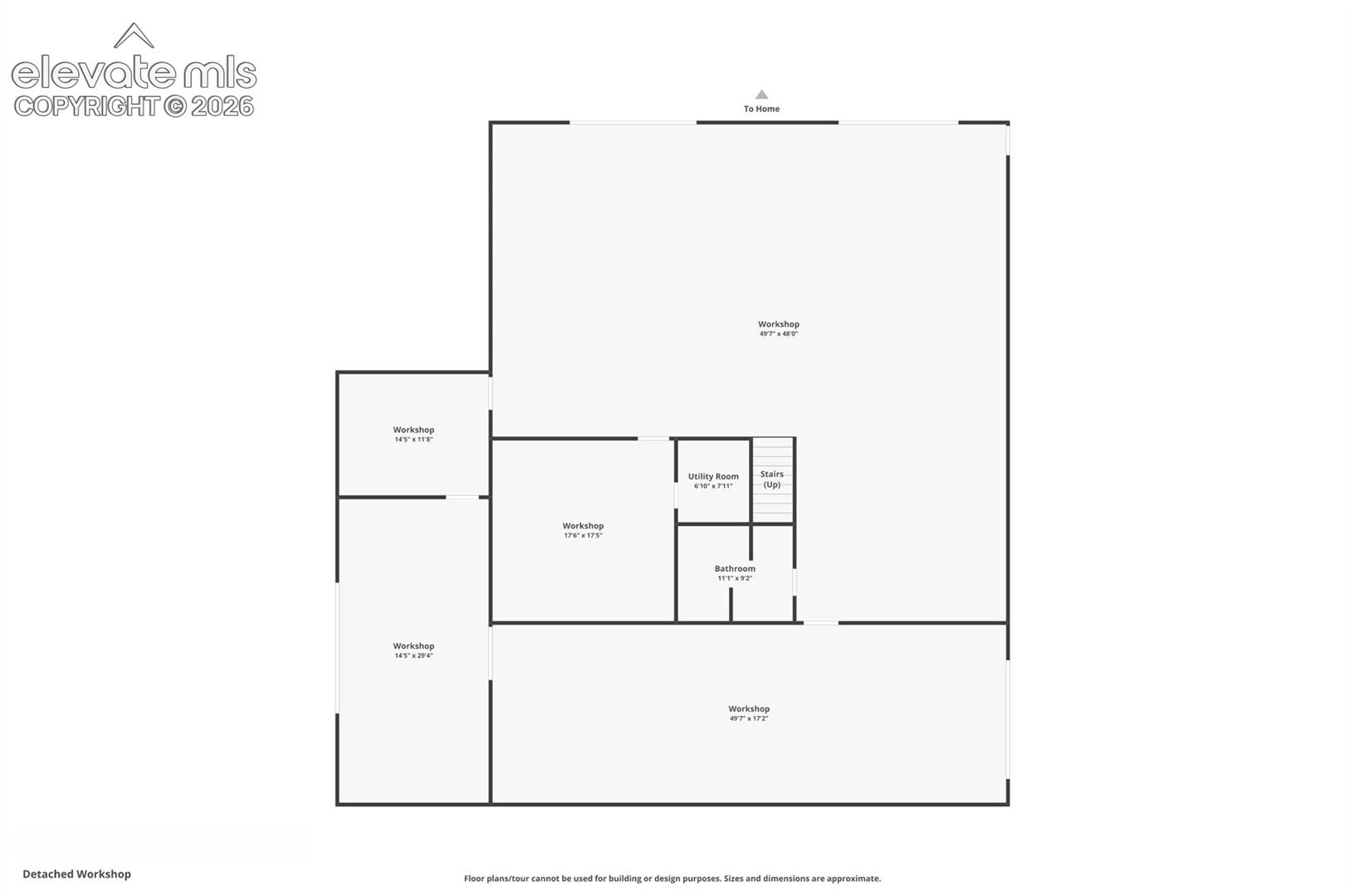 Detached workshop loft floorplan