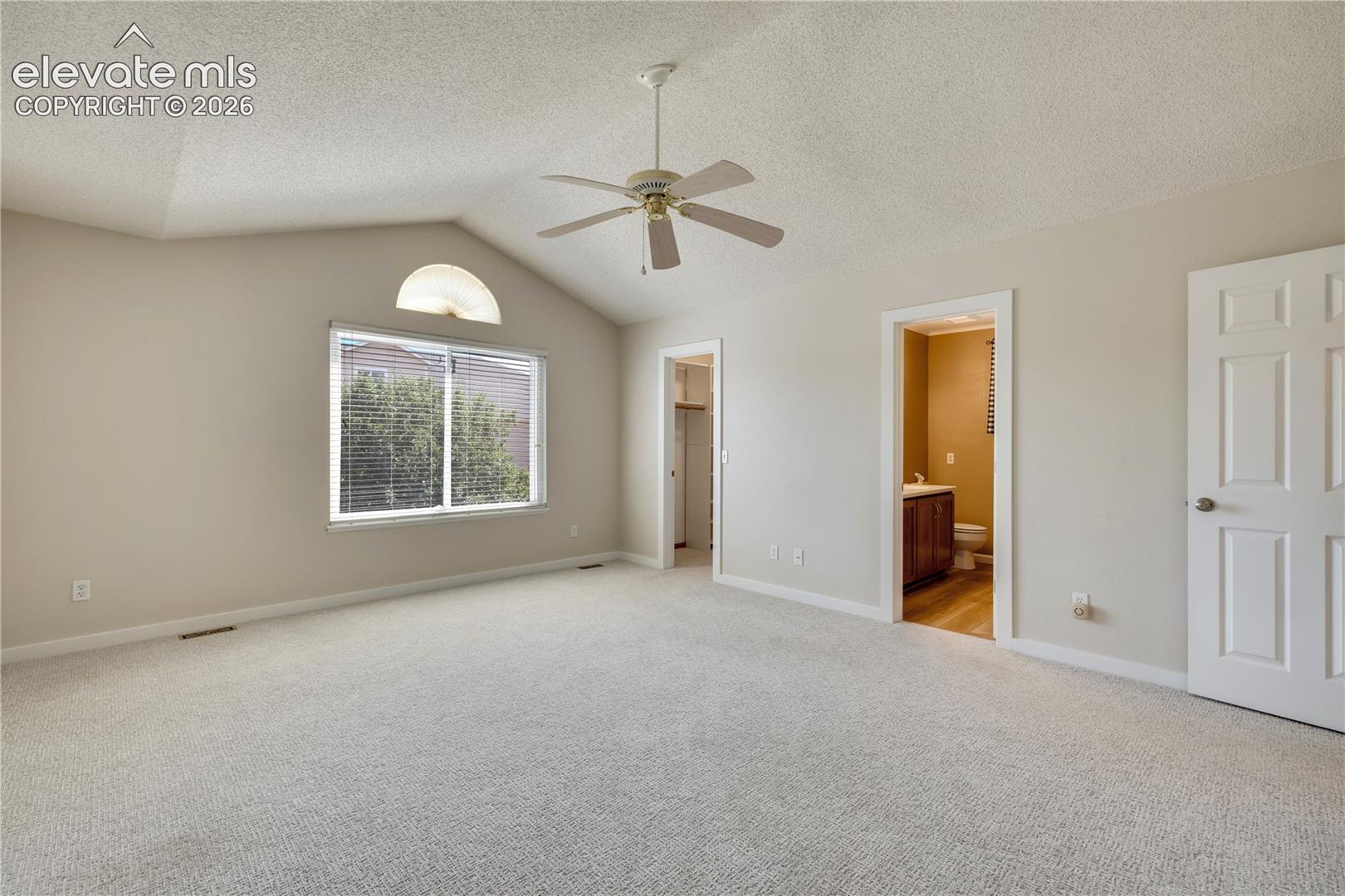 Master bedroom has walk in closet and adjoining 5 piece master bathroom