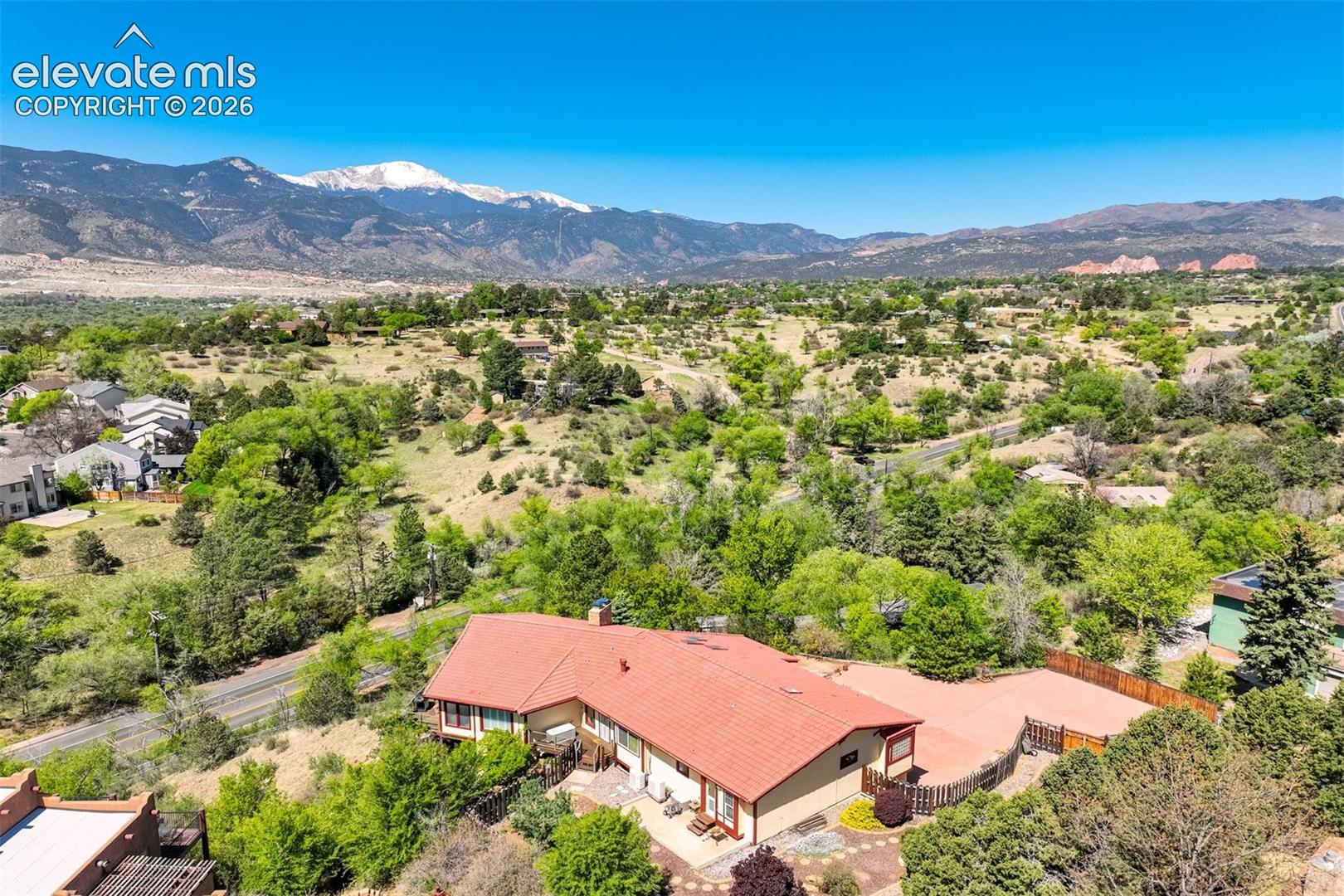 What a view of Pikes Peak and Garden of the Gods...