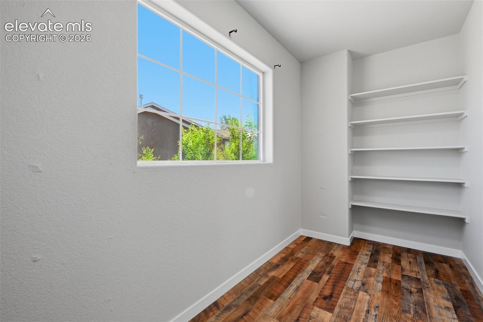 Walk in closet in master with window!