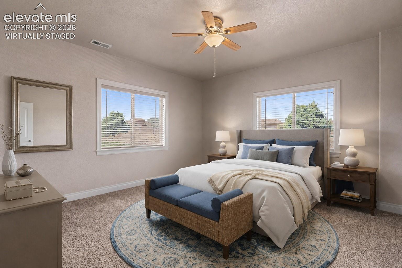 Virtually Staged Bedroom