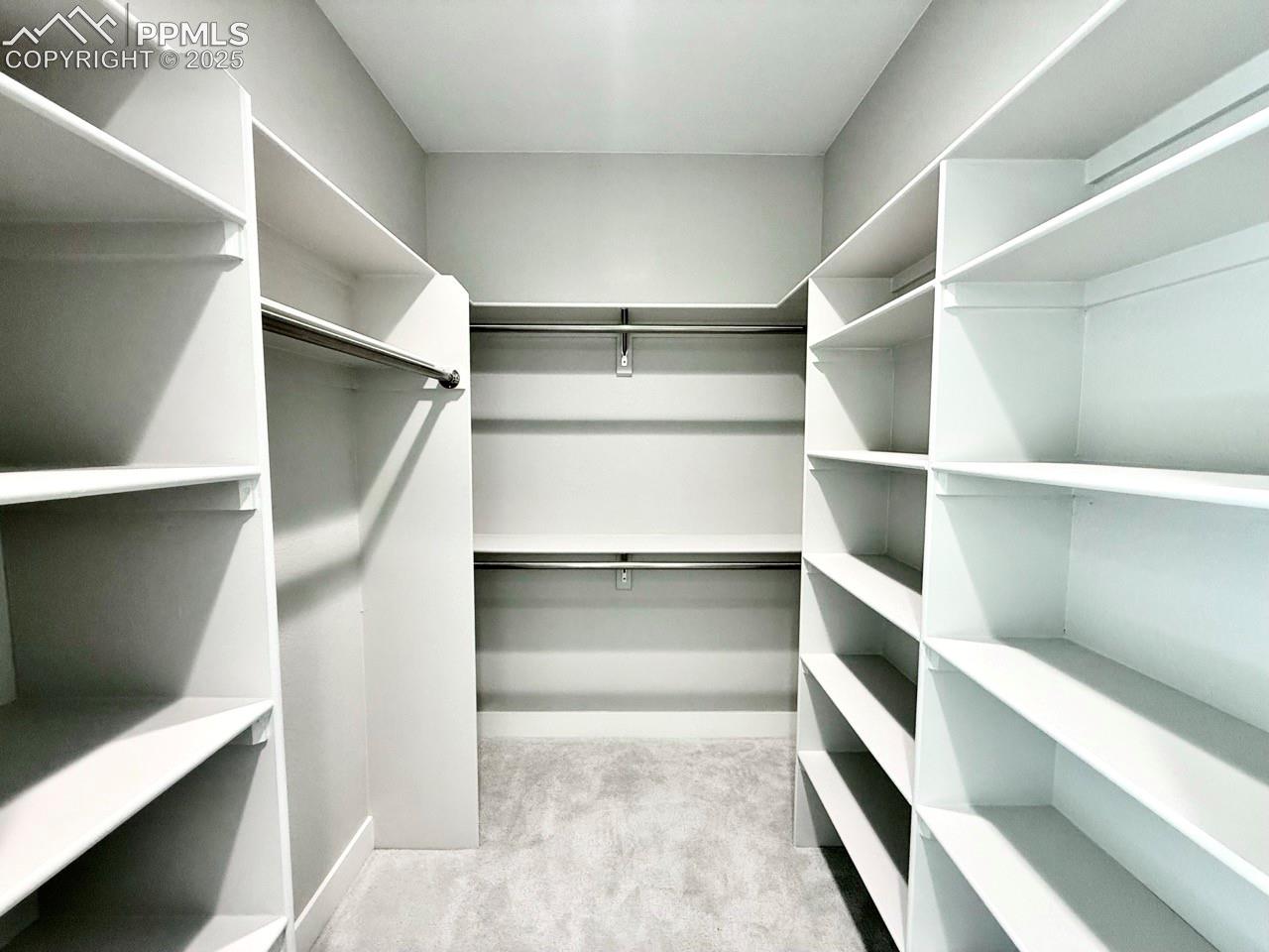 Large Walk-in closet is ready to go.